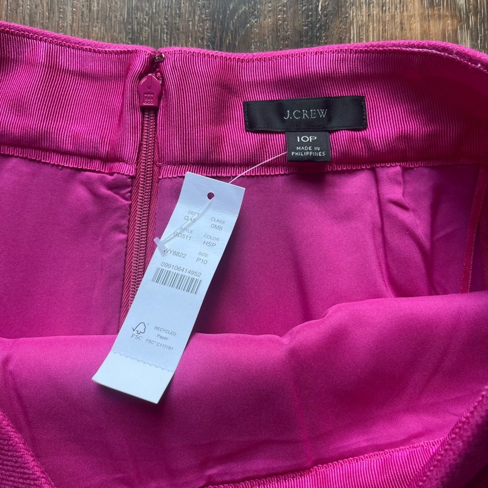NWT J. crew Hot Pink Mini skirt - Picture 3 of 8